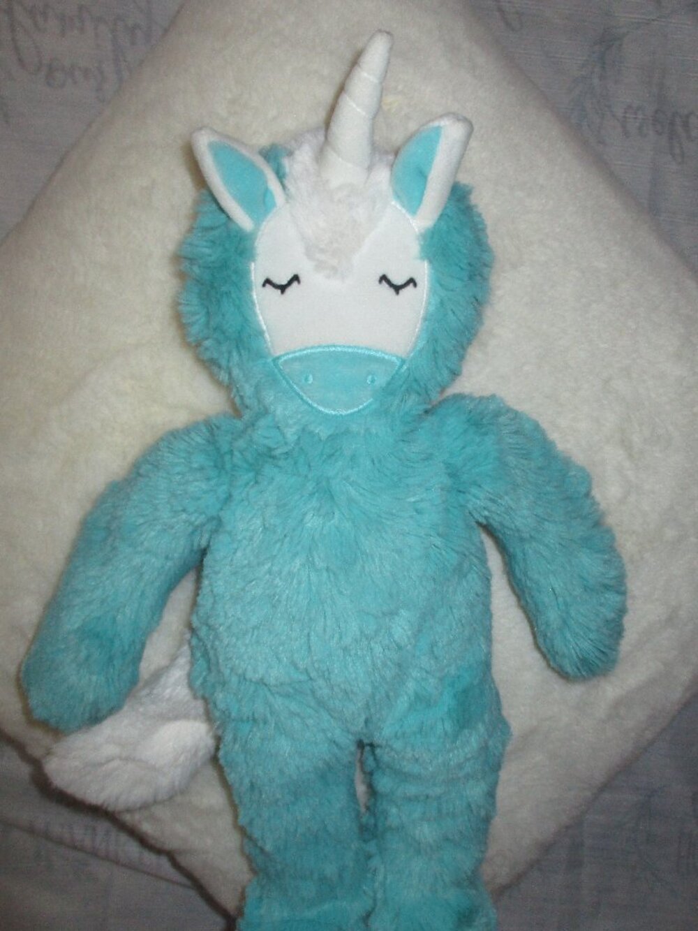 HTF Slumberkins 14” Teal Unicorn KIN